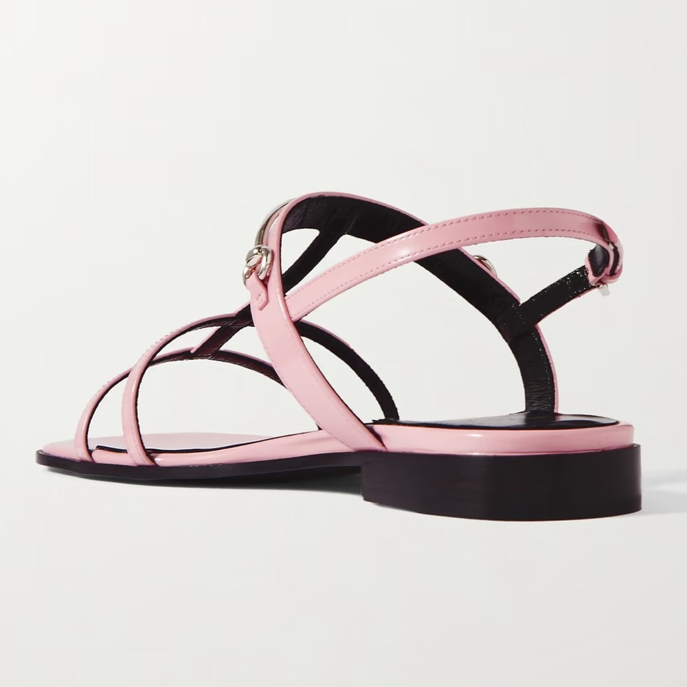 Gucci Divine Cage Horsebit Leather Sandals Dolly Pink Size 35 EU / 5 US NWOB - Picture 9 of 10
